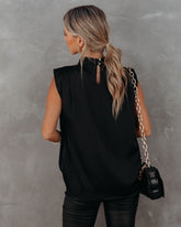 Prestige Satin Cowl Neck Blouse - Black Ins Street